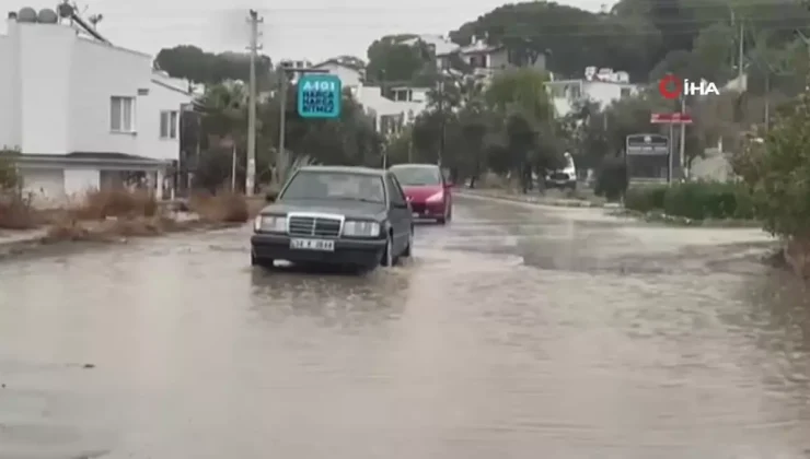 Ayvalık’ta Sağanak Yağış, Balıkçı Teknesi Battı